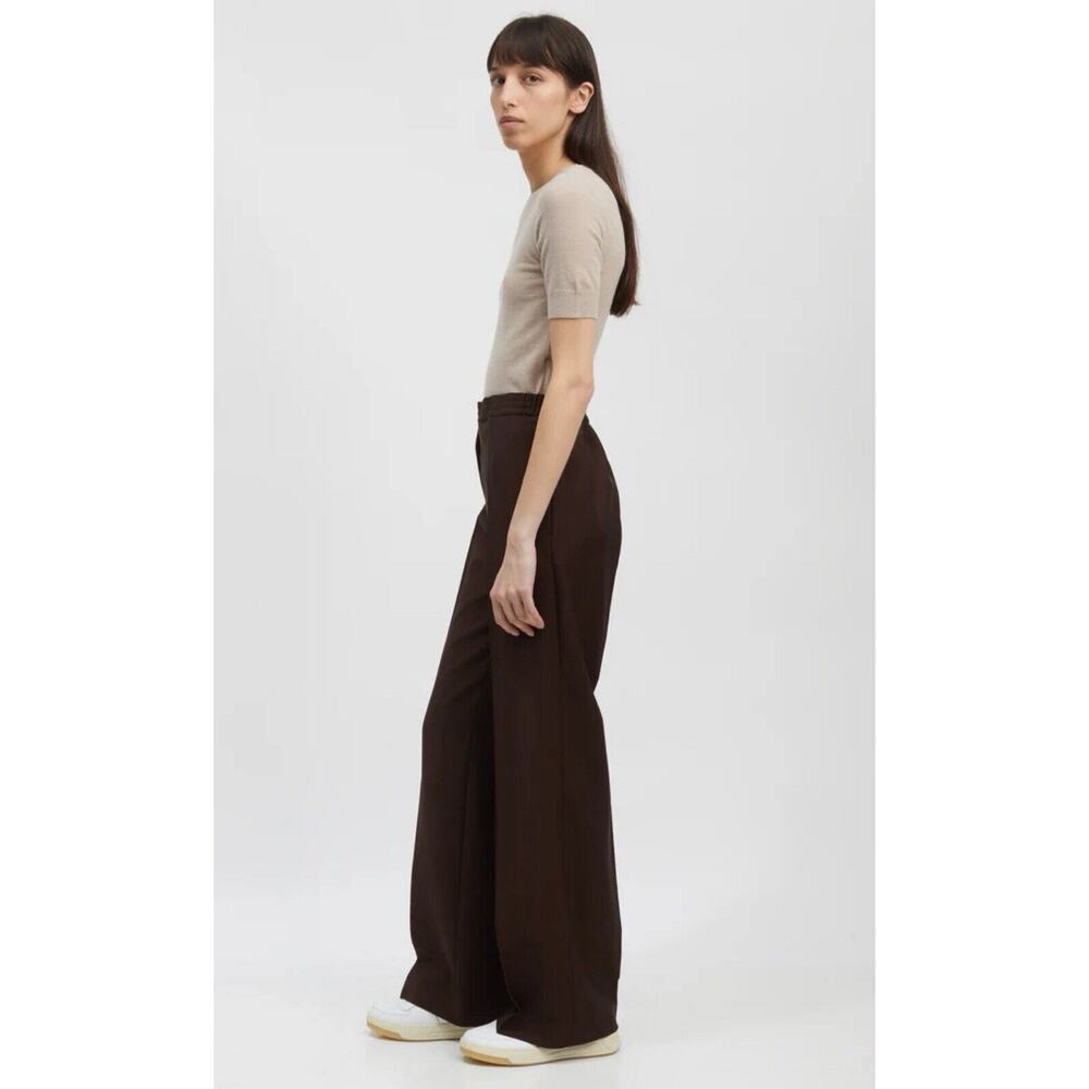 Acne Studios Pant Trouser Wool Mohair Wide High Waist Burgundy Casual Street 8